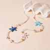 Doppelt tragbare Muscheln Seesterne Körperkette Halskette Mit Elastischer Schnur Choker Halskette Für Sommer Festival Mode