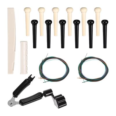 ABS Nylon Guitar Bridge Pin Extraction Set Nut Saddles Suitable for Easy Removal and Care of Acoustic Instruments
