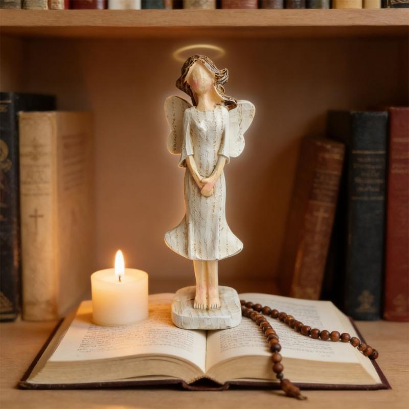 Guarder Angel Statue,Healings Angel Figurines Table Ornament for Thanksgiving Christmas Home Decoration Memorial Gift