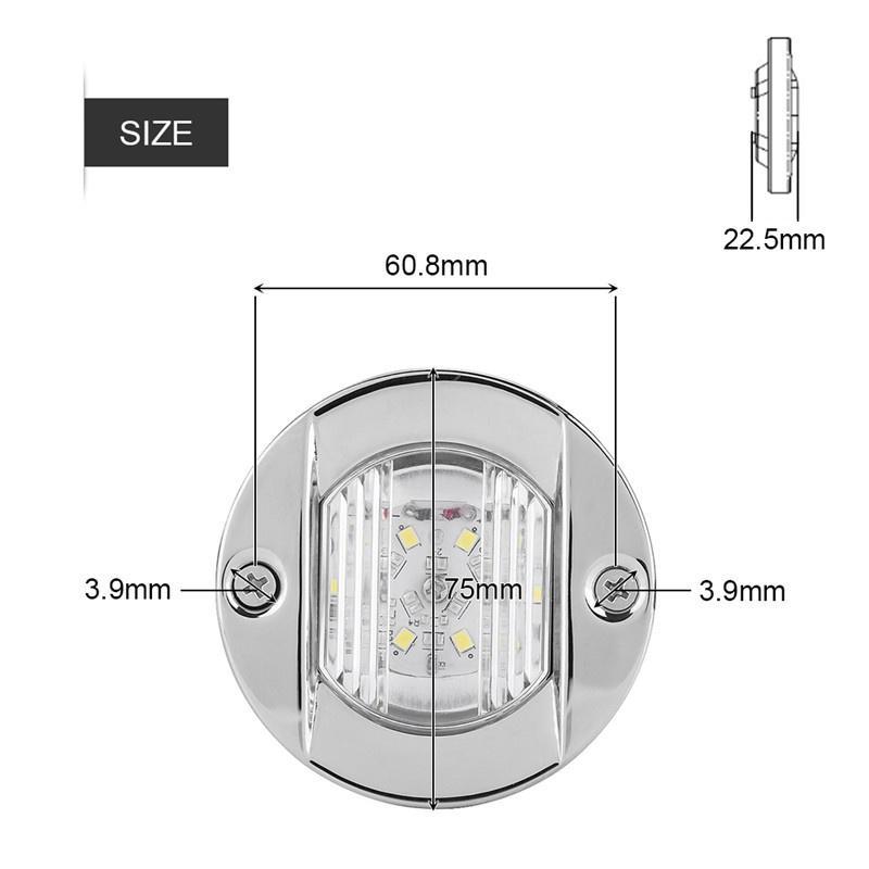 Marine LED Transom Mount Stern Anchor Navigation Light Lamp White 12V Waterproof