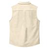 Men's Workwear Lapel Button-Down Vest Shirt - Lightweight Sleeveless Top