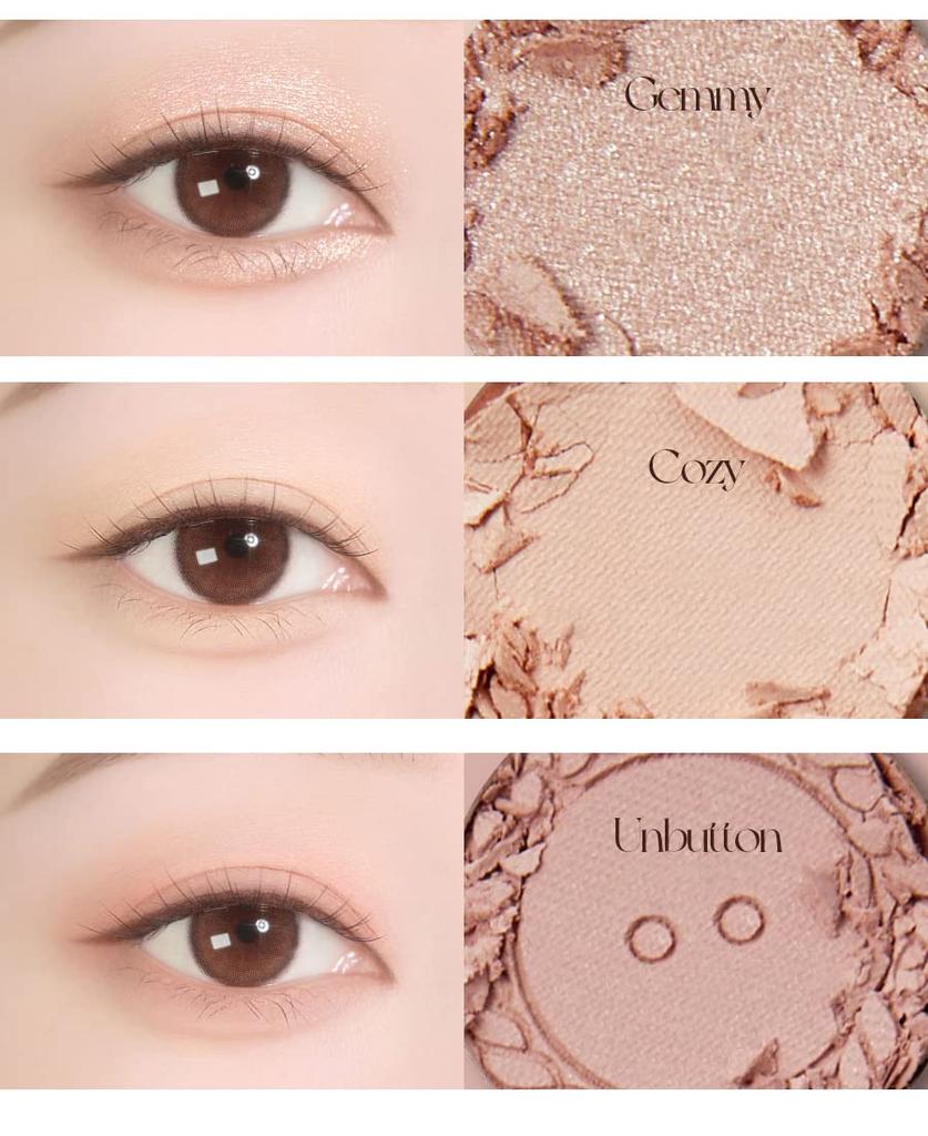HOLIKAHOLIKA My Fave Mood Eyeshadow Palette Button 11 Shades of Blends Seamlessly Into Your Perfect for Everyday Use or #06 Up. Eyeshadow. Eyelids.