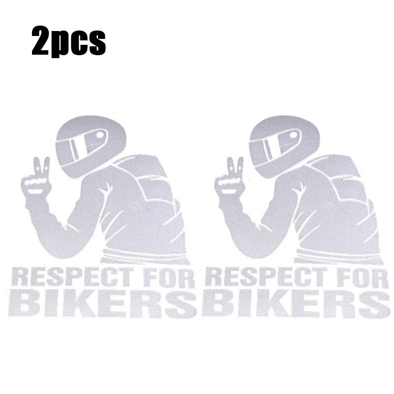 Наклейка  Уважай байкера  Наклейка на мотоцикл Уважение к байкерам Светоотражающие наклейки на авто Мото Авто Декаль Винил На Авто стайлинг