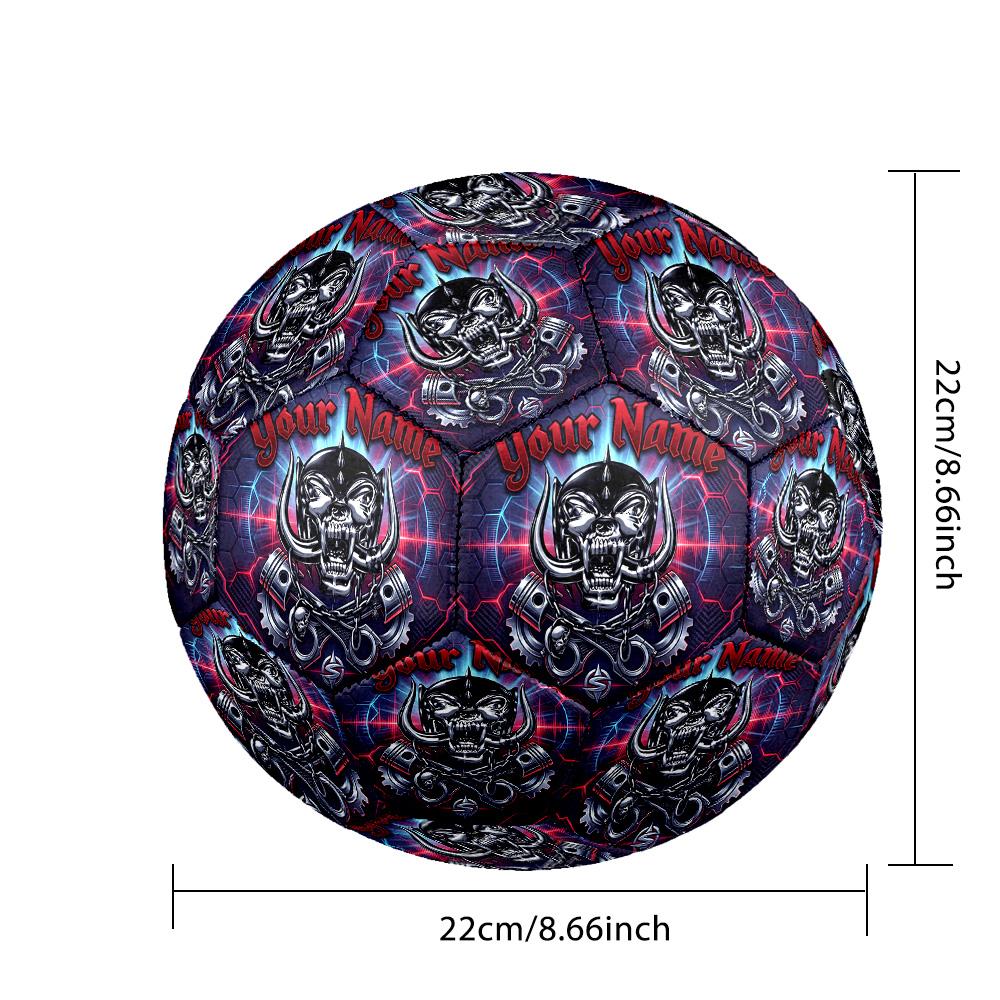 Personalized Size 5 Football Motorhead Pattern Outdoor Game Sports Ball Gift