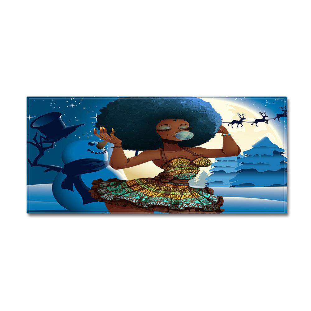 African Women'S Theme Carpet Long Floor Mat Doormat