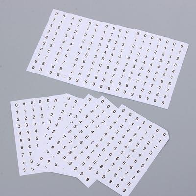 12 hárkov Čísla 0-9 Samolepiace Scrapbooking Diamantové Triedenie Skladovanie Rozlišovacie Nálepky Okrúhle Kruhové Štítky