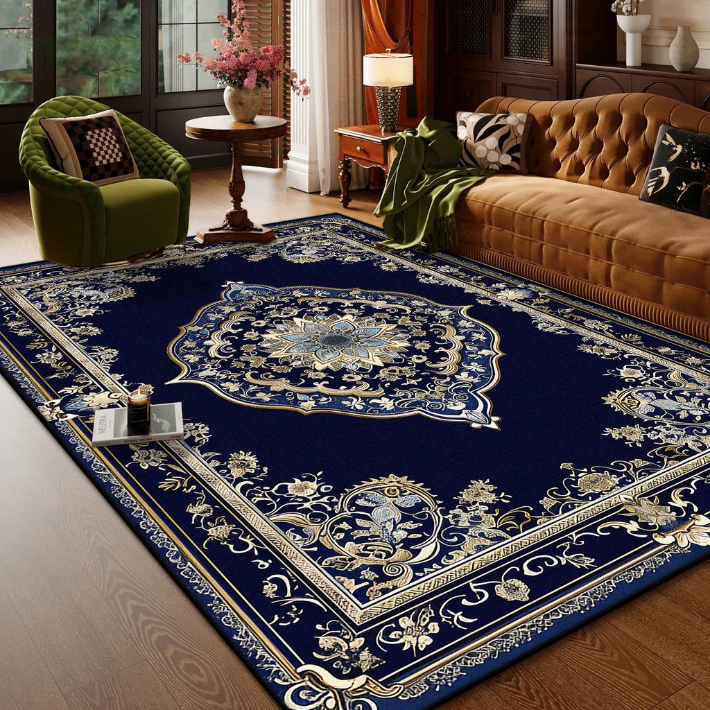 Perský styl Obývací pokoj Koberec Luxusní Dekorace Oblast pohovky Nadýchané Měkké koberce Domácí místnost Protiskluzová Omyvatelná podložka Podlaha Přizpůsobitelný