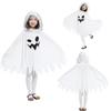 Youngfull Ghost Cloak for Kids, Halloween Cosplay, Cute Poncho, Easy To Wear, Horror Costume for Boys and Girls, Witch, Grim Reaper, Devil, Bat,