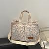Canvas Tote Bag for Women, Korean Style Spacious Shoulder Handbag, Minimalist Commute Crossbody Purse