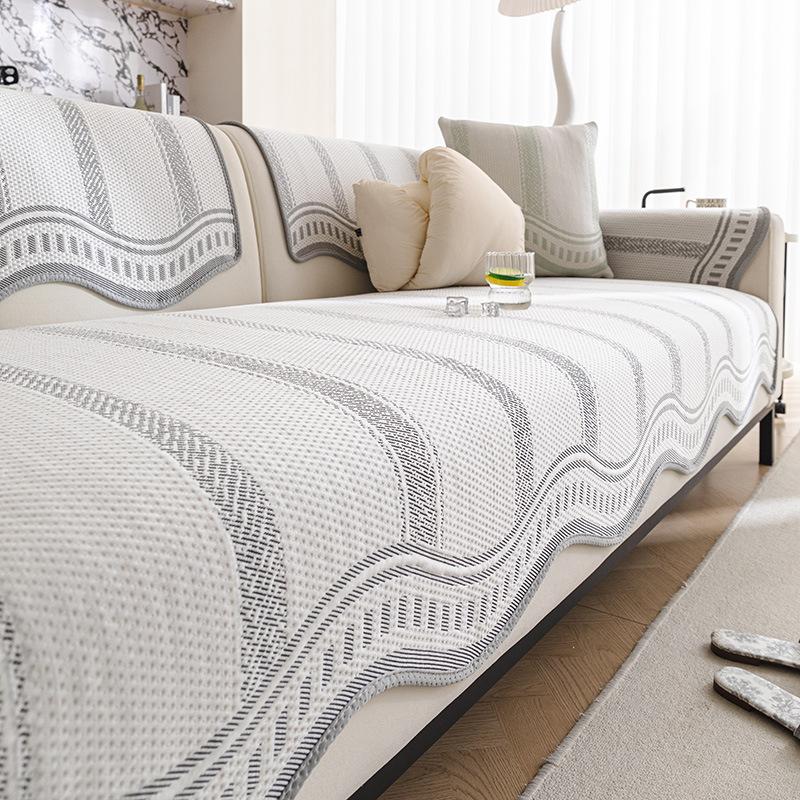 

Summer Sofa Cushion New High-End Cool Ice Silk Straight Row Sofa Mat Seat Cushion Sofa Cover Cover Cloth 70*70cm