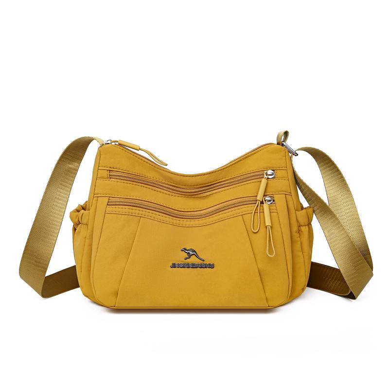 Women Nylon Crossbody Bag Multi Pocket Shoulder Handbag with Adjustable Strap
