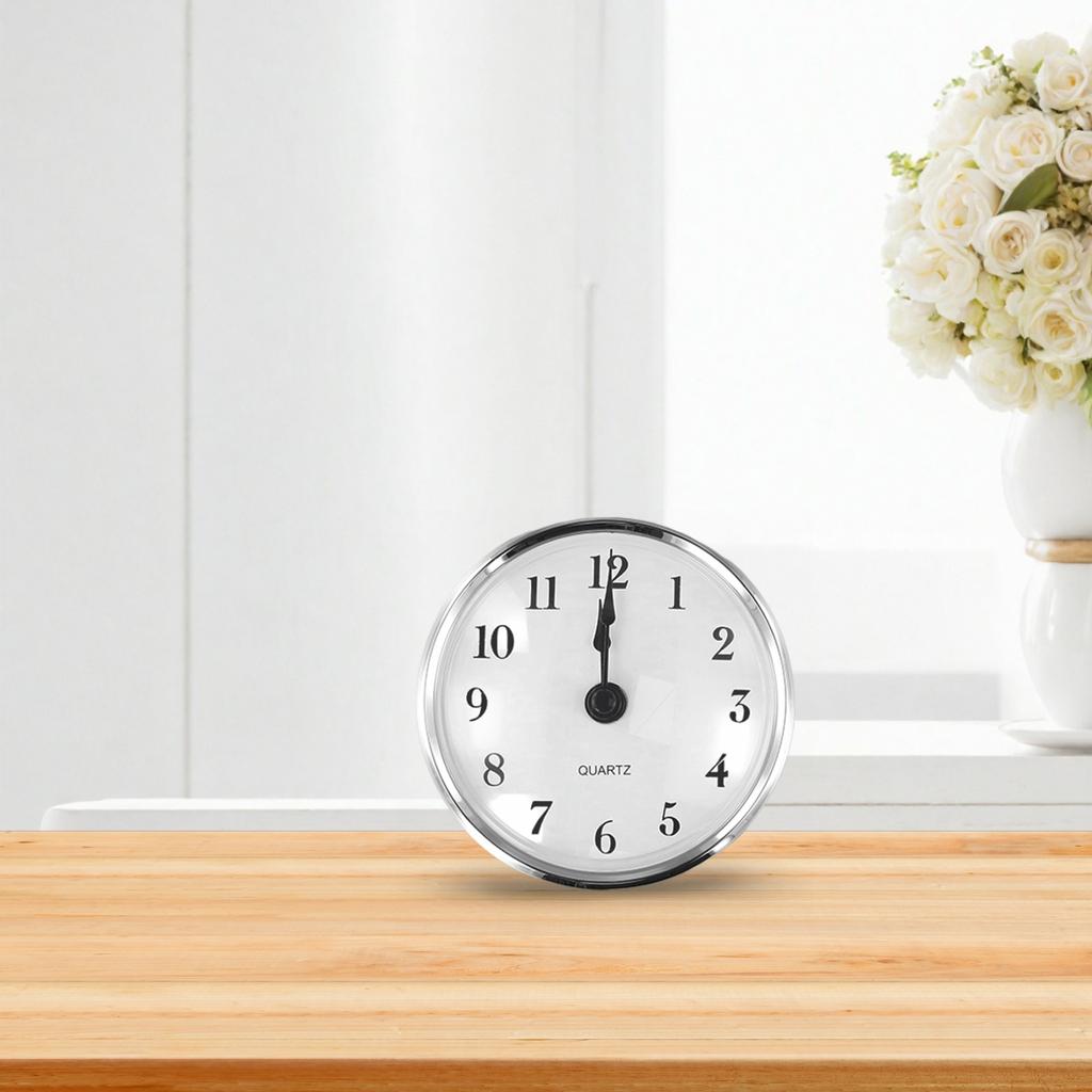 Plastic+electroplating Clock Insert Transparent Cover With Gold Rim