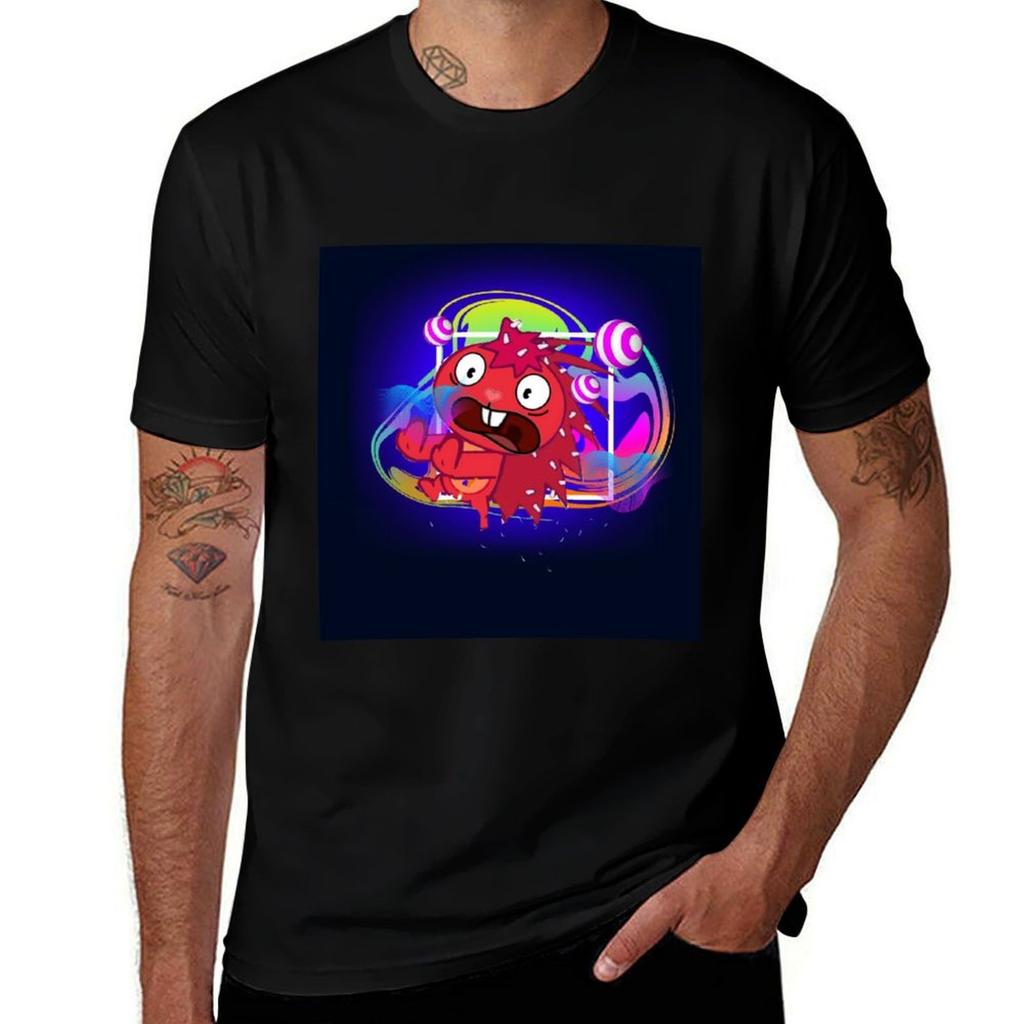 Flaky Happy Tree Friends Colourful TShirt Lightweight Gym Training TShirt