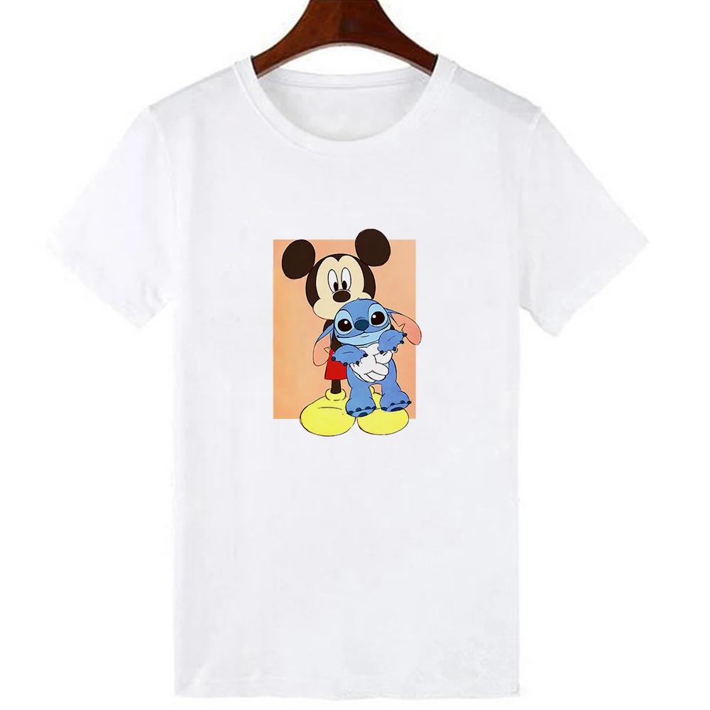 Funny Stitch Maleficent Print Creative T-shirt Summer Short Sleeves Popular Clothes T Shirt Unisex