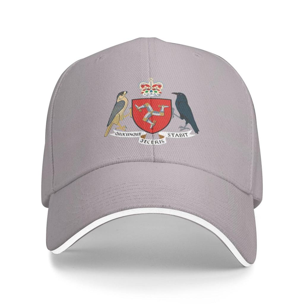 Coat of Arms of The Isle of Man Adjustable Baseball Cap Unisex Sandwich Dad Hat Golf Hat