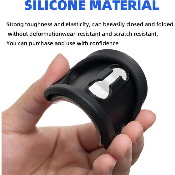 Car Silicone Door Latch Protective Cover, 4 Pcs, Black | Upgraded, Interior Protection Accessories, Door Protector and Noise Reduction, Universal,