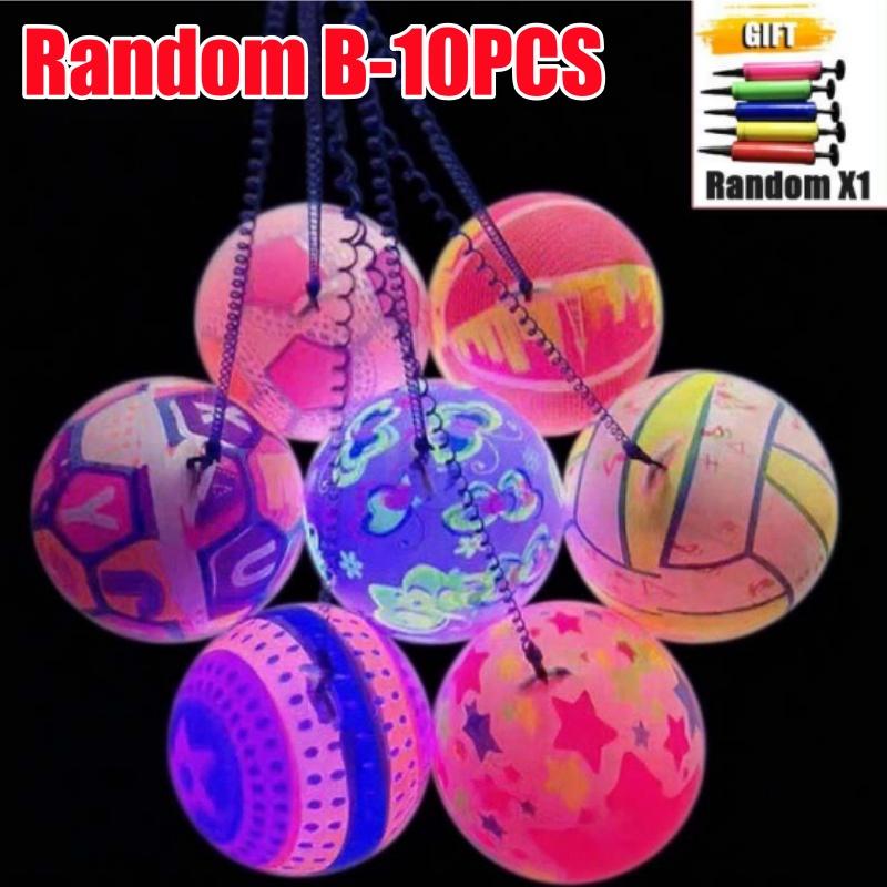 Inflatable LED Luminous Football Toy 20CM PVC Childrens Ball Outdoor Glowing Dark Light Up Sports Beach