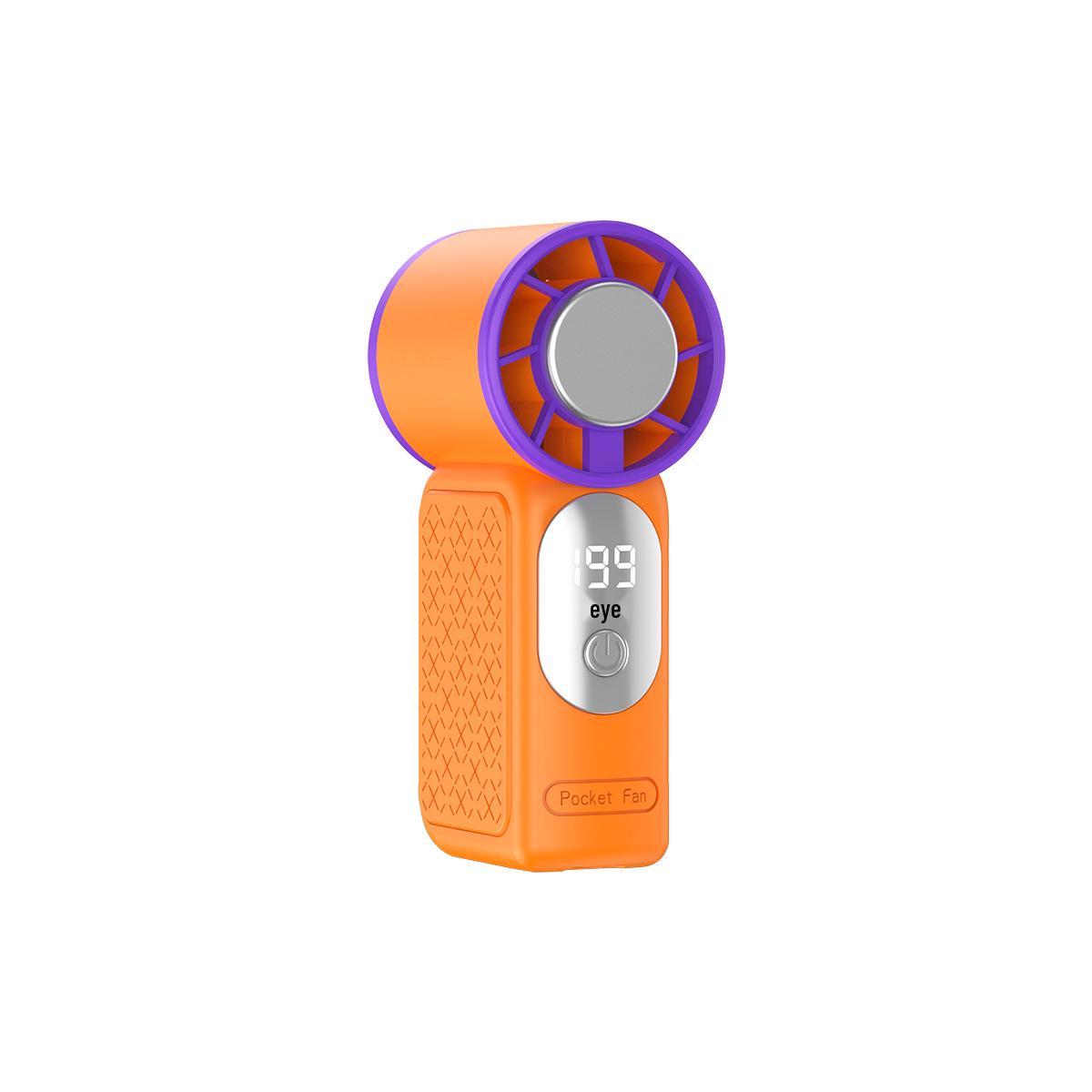 T241 High-Speed Portable Handheld Fan with Digital Display & Brushless Turbine 58×62×160mm