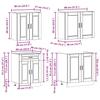 4 Piece Kitchen Cabinet Set Porto Concrete Grey Particleboard