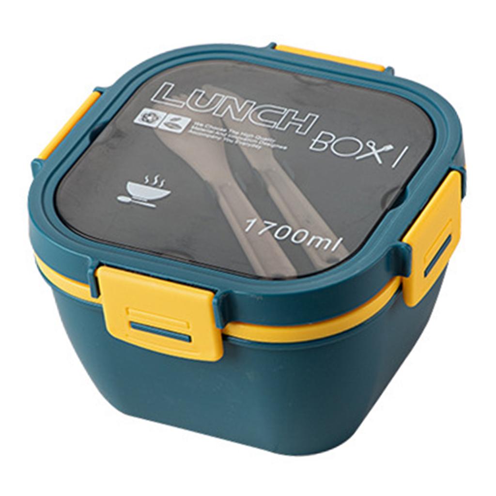 2 Schicht Plastik Salat Lunchbox Mikrowellengeeignet Salat Lunchbehälter Tragbar Obst Fettreduzierend