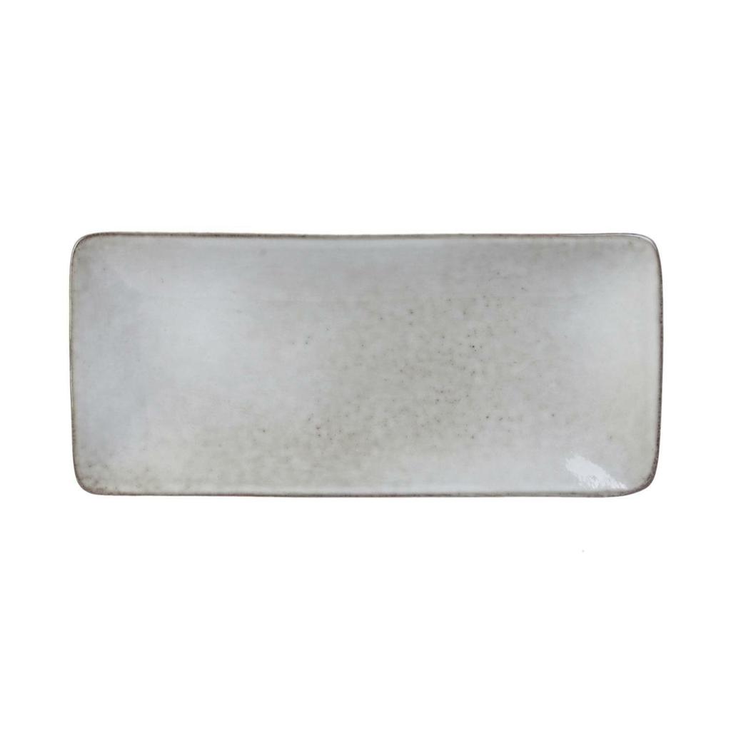 GREY DINNER PLATE FOR APPETIZERS Tierra 22x10