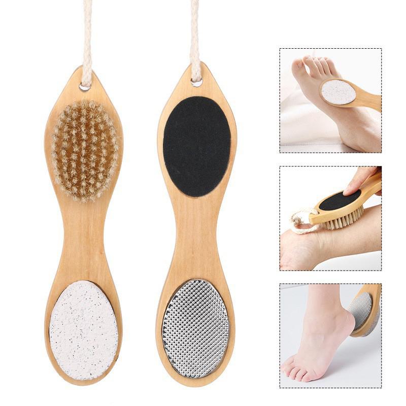 4-in-1 Foot Exfoliating Scrubber Dead Skin Callus Remover Portable Grinding Board for Travel Foot Care