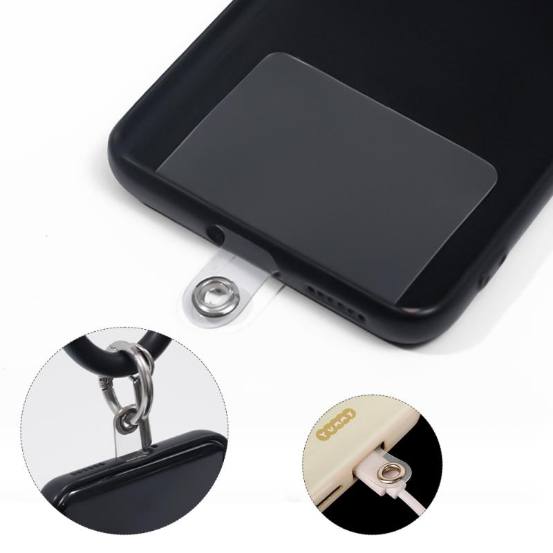 1-20pcs PVC Phone Tether Tabs Phone Lasso Replacement Transparent Phone Tether Patches Phone Case Anchor for Lanyard Hanging
