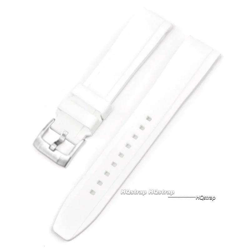 Curved End Rubber Silicone Strap for Citizen Watch Bracelet for Swatch Soft Waterproof Watchband for Rolex 20mm 22mm Wristband