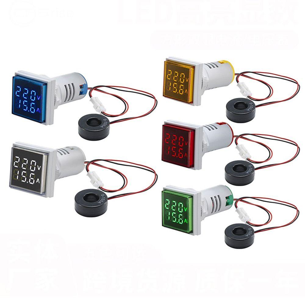 1Pcs Volt Voltage Tester Meter LED Display Voltmeter Voltage Tester Meter Voltmeter Ammeter