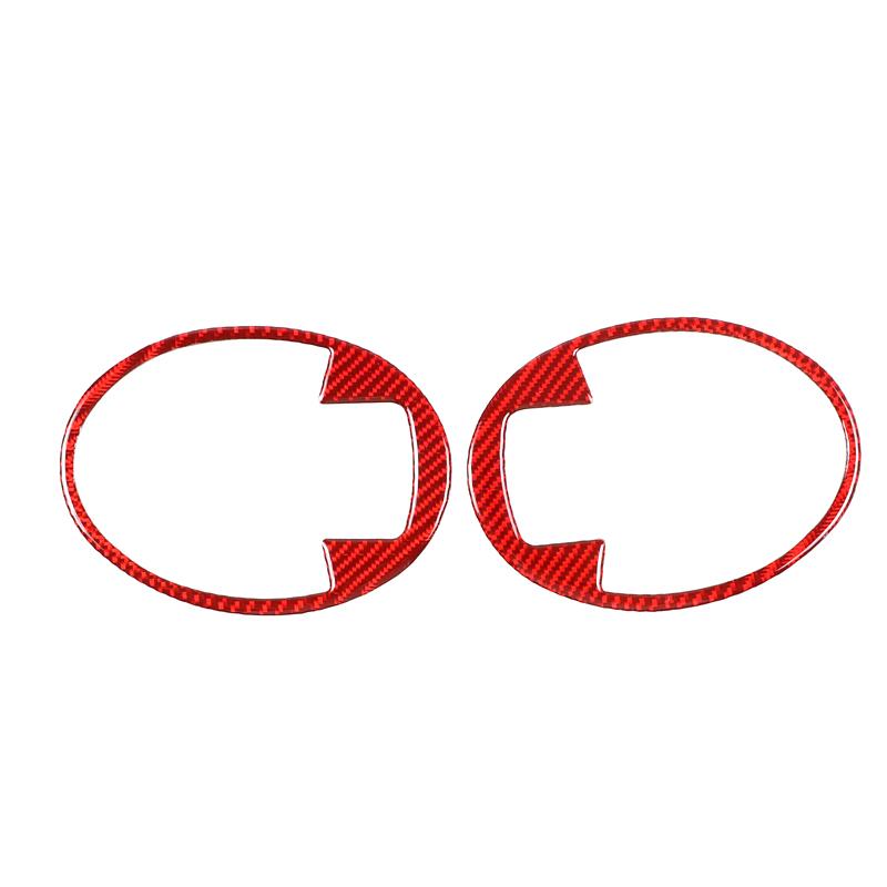 Soft Carbon Fiber Car Inner Door Bowl Handle Frame Trim Sticker For Mitsubishi Eclipse 2006-2011 Auto Interior