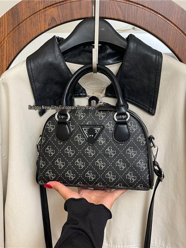 Women's 2025 Cross-border Printed Bowling Bag: European & American Style Versatile Crossbody Handbag