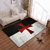 Templar Cross Medieval Symbolism Carpet Yoga Living Room Room Decor Children's Crawling Mat Doormat Area Rug Games Mat