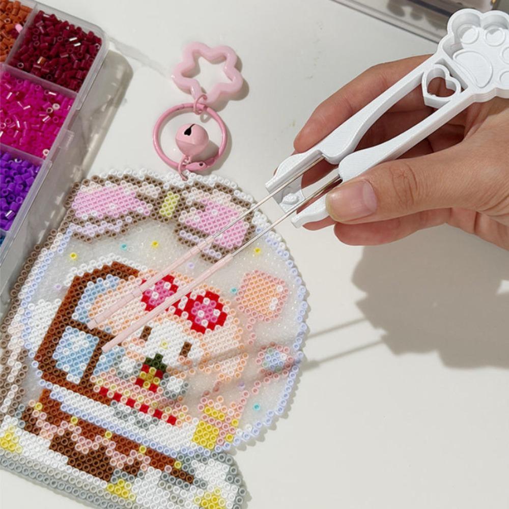 Butterfly & Paw Dual-Tip Perler Bead Pen, Long Smooth-Tip Beading Tool for Easy DIY Fuse Bead & Hama Bead Crafts