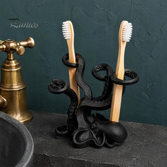 Moisture Proof Toothbrush Stand Octopus Holder, Durable PLA Organizer, Creative Organizer Stand, Modern Makeup Tool Holder Multi-functional