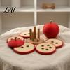 Stacking Puzzle Toy Kit Fruit Shape Toy Fine Motor Skills & Hand-eye Educational Game Coordination Training for Toddlers Boys Girls Hand Eye