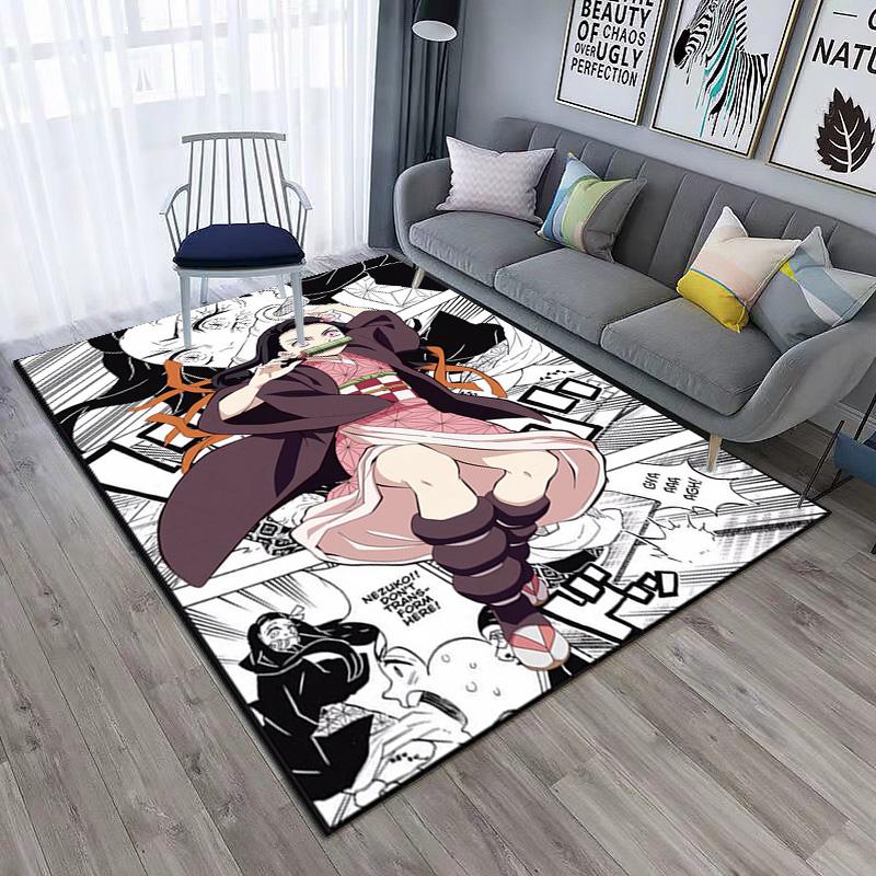 Japanese manga artist Koyoharu Gotouge's Demon Slayer carpets, home decor, non-slip door mats, hallway seat mats, outdoor picnic mats, rugs H7
