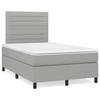 VidaXL Lit à sommier tapissier avec matelas Gris clair 120x200cm Tissu - Modèle 3141841