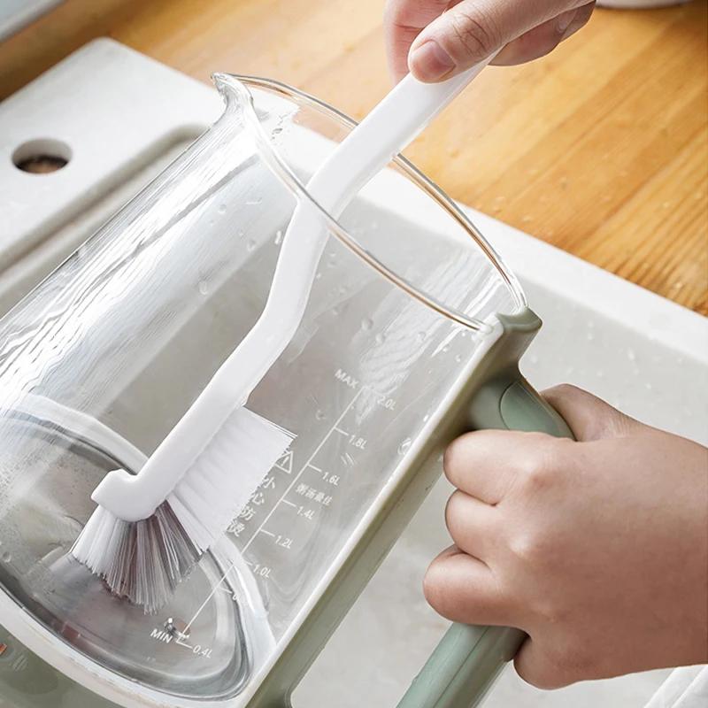 Xiaomi 1/2/3Pcs Cleaning Cup Brush Narrow Cup Brush Long Handle Small Brush Japanese Style Sink Brush with Long Handle Elbow Design