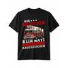 Men's German Firefighter T-Shirt with Fire Brigade Design & Fire Truck/Fireman Print - Casual Short Sleeve Round Neck Tee Suitable for Firemen Gifts,
