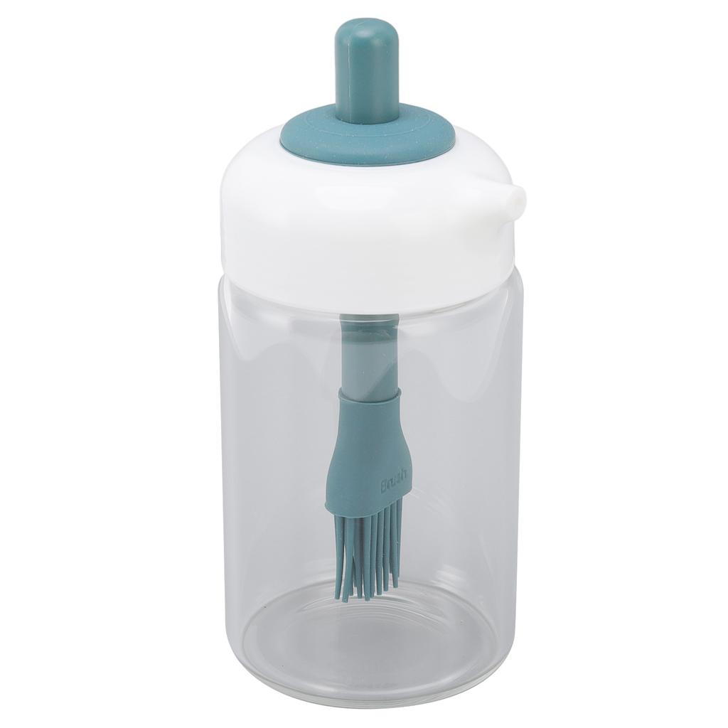 Press Control 2 in 1 Oil Bottle Dispenser Kitchen Glass Oil Bottle with Silicone Brush