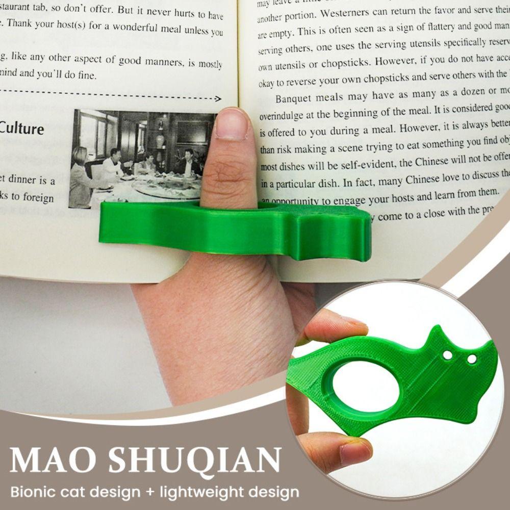 Cartoon Book Thumb Page Holder Waterproof Cat-Shaped Bookmarks  Household