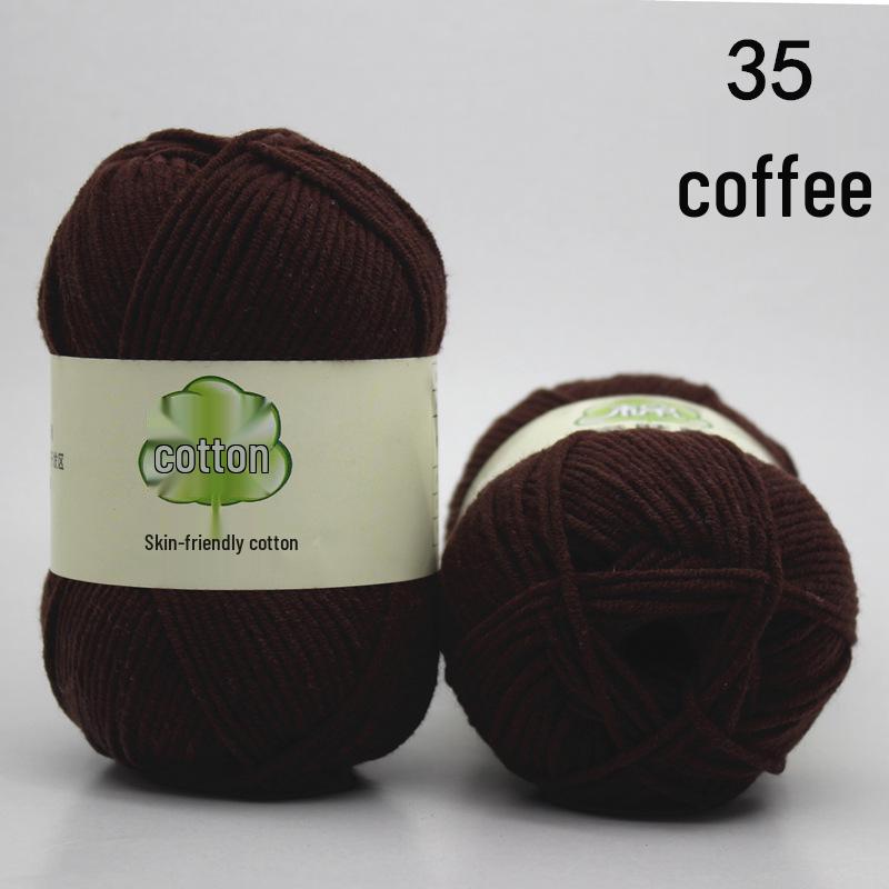 Combed 5-Ply Milk Cotton Yarn for DIY Knitting & Crochet - Medium-Thick Scarf & Blanket Material Pack