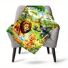 Jungle Safari Animals Home Blankets Comfortable Soft Lightweight Multiseasonal Blanket For Picnics Sofas Offices Beds Living Rooms Perfect Gift For