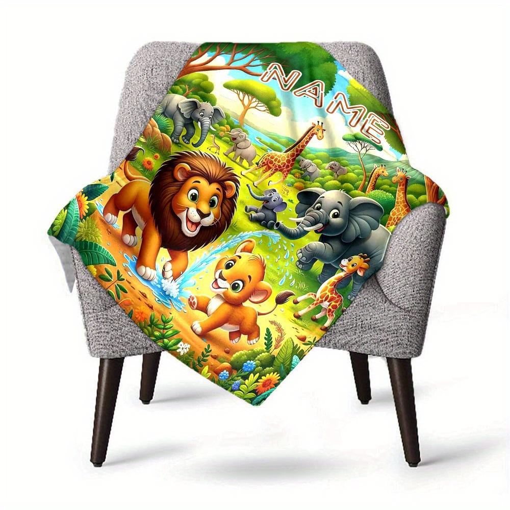 Jungle Safari Animals Home Blankets Comfortable Soft Lightweight Multiseasonal Blanket For Picnics Sofas Offices Beds Living Rooms Perfect Gift For