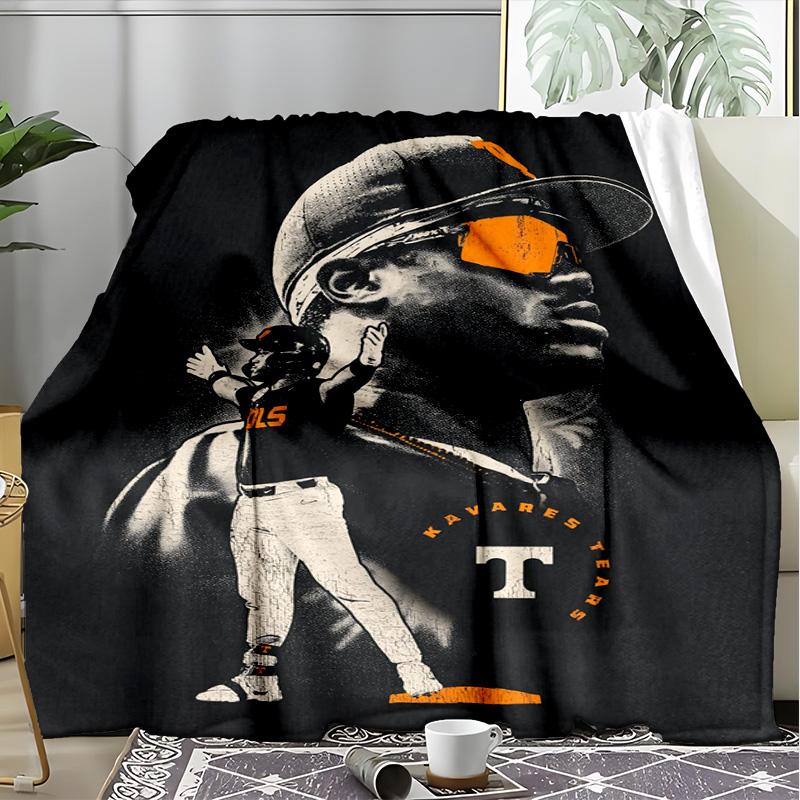 Houston Rockets No.7 Basketball Star Double Exposure Flannel Blanket, NBA Fan Soft Throw, Sports Room Decor, Basketball Lover Gift