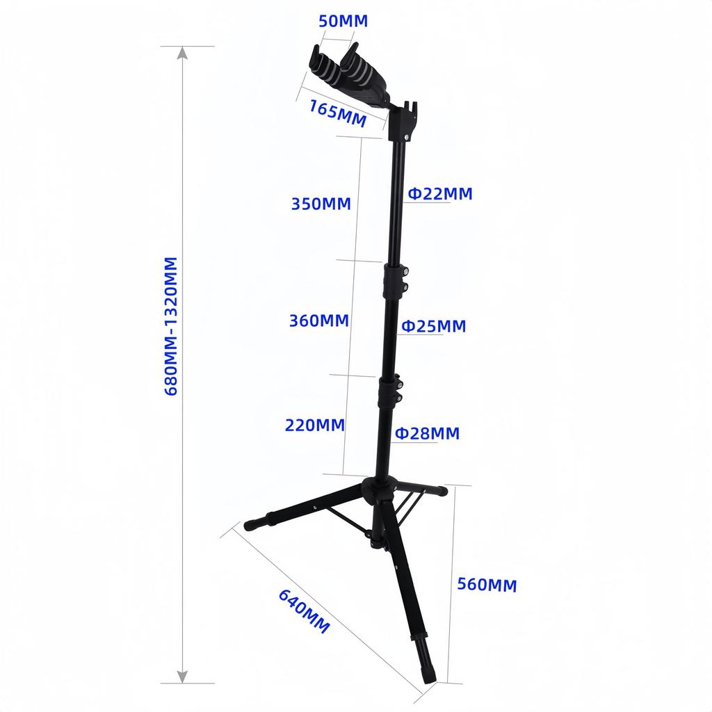 Guitar Gravity Automatic Lock Height Adjustable Foldable Thick Structure Guitar Guitar Tripod for Various and Ukuleles and Stand, Holder,
