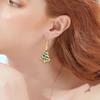 X6HE Festival-Saison Ohrringe Leichte Legierung Schmuck Rotes/Grünes Funkelndes Accessoire