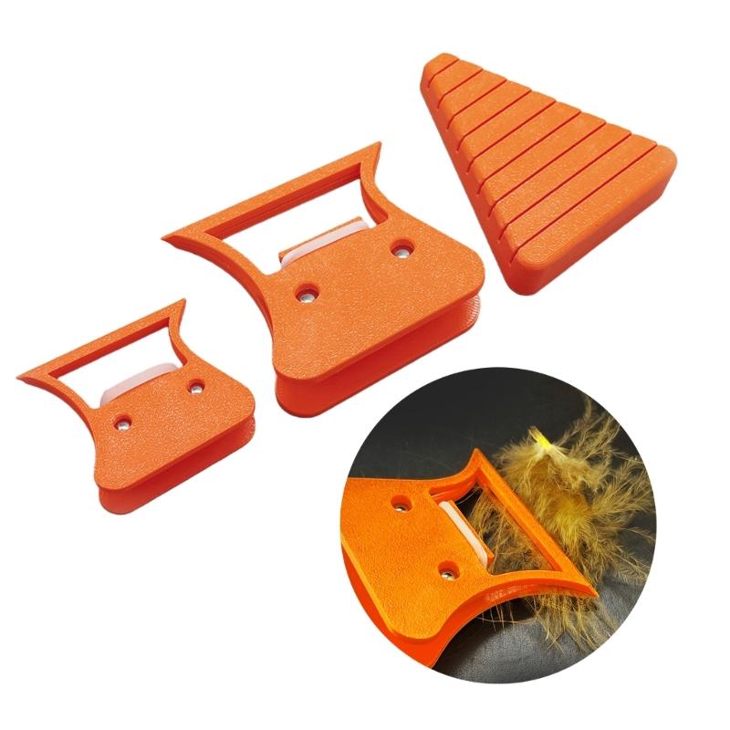 Fly Tying Tool Set Hackle Clamps Feather Plier Fishing Accessory for Tying and Crafting High Strength