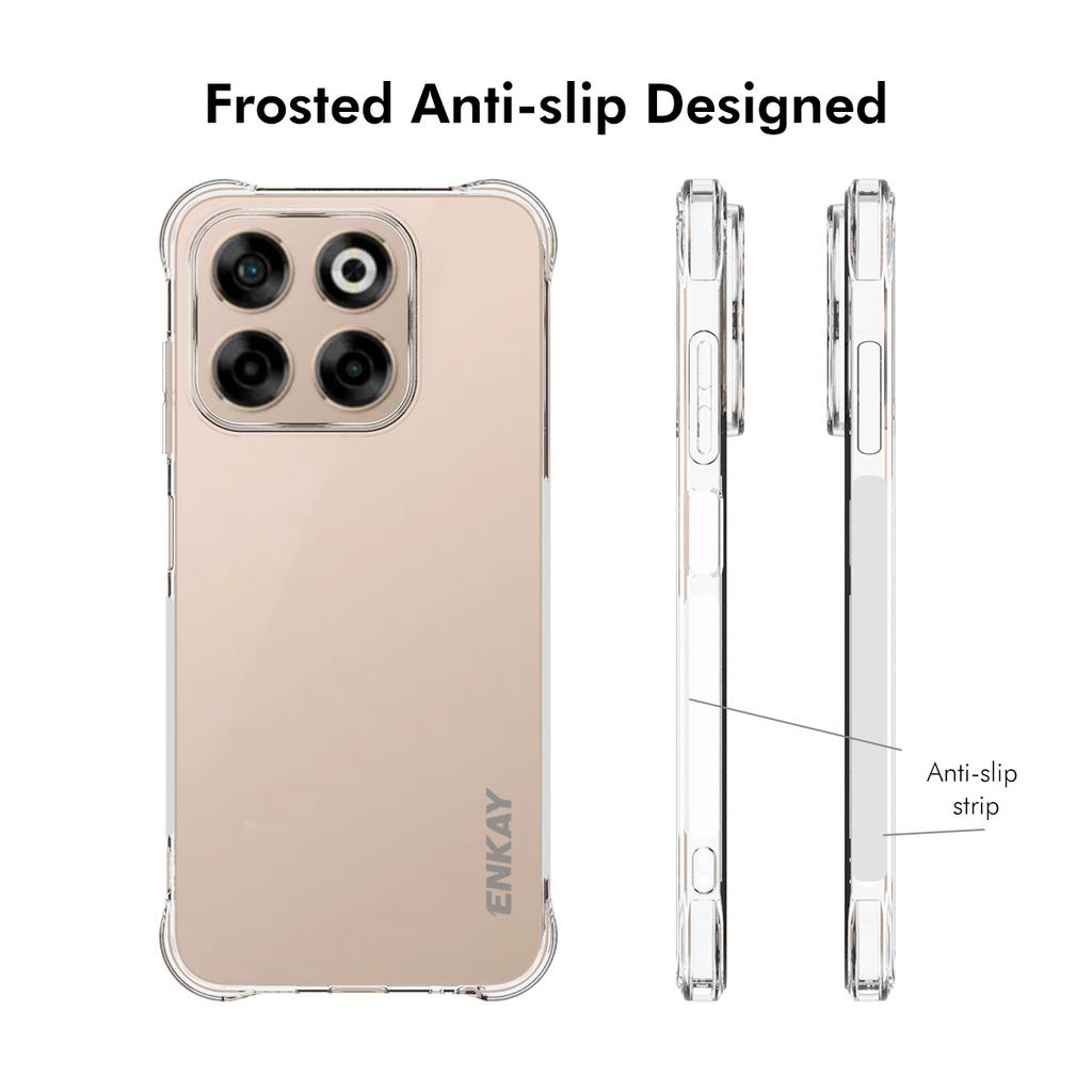 For ZTE Axon 70 4G Clear Phone Case ENKAY HAT PRINCE Shockproof Anti-slip TPU Cover