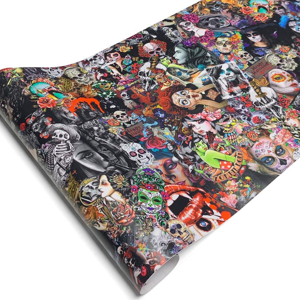 Self-adhesive Film Camouflage Printed Automotive Vinyl Wrap Waterproof Car Stickers Vinyl for Motorcycle Tuning Auto Accessories